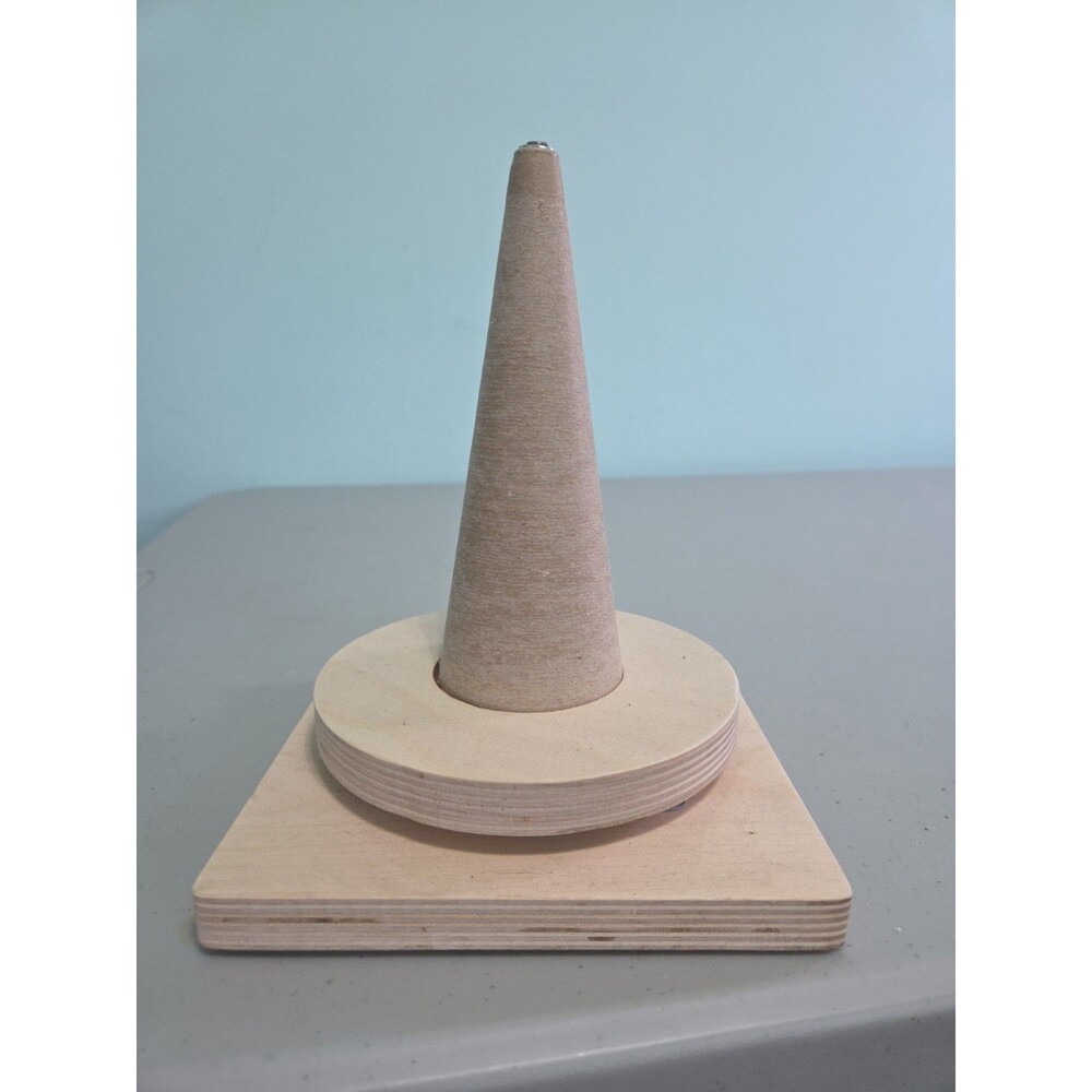Wooden yarn cone spinner